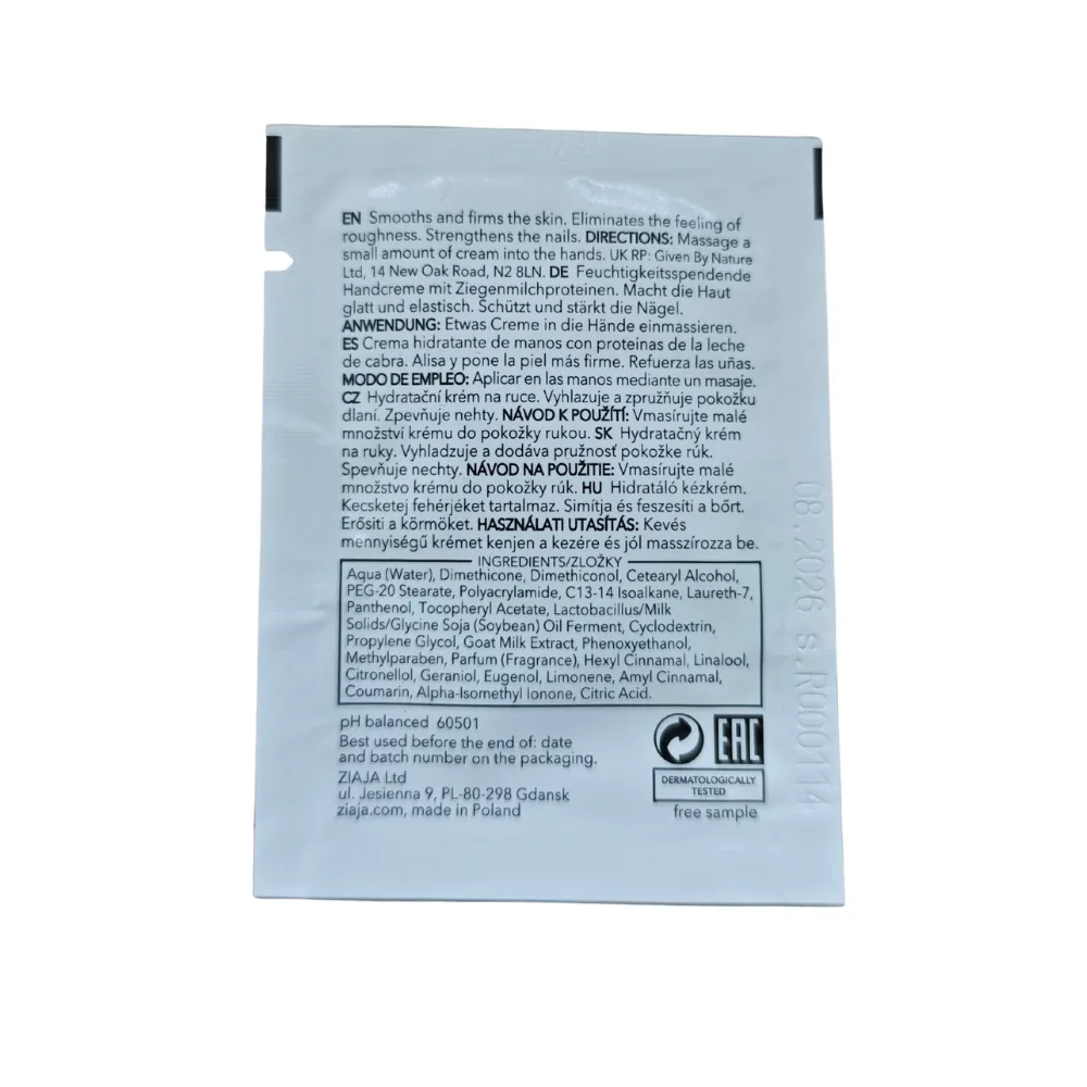 Muestra Ziaja Goat's Milk Crema De Manos Y Uñas - 1